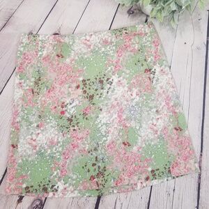J Crew Factory skirt size 0 pink green NWOT